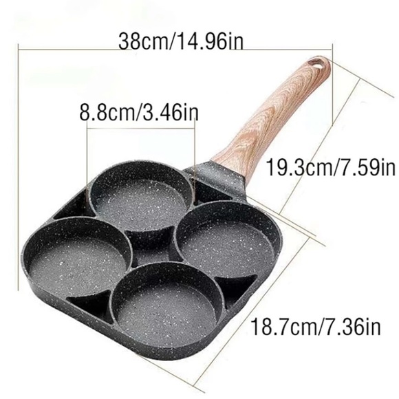 4 section Stainless Steel Fry Pan - Picture 4 of 6